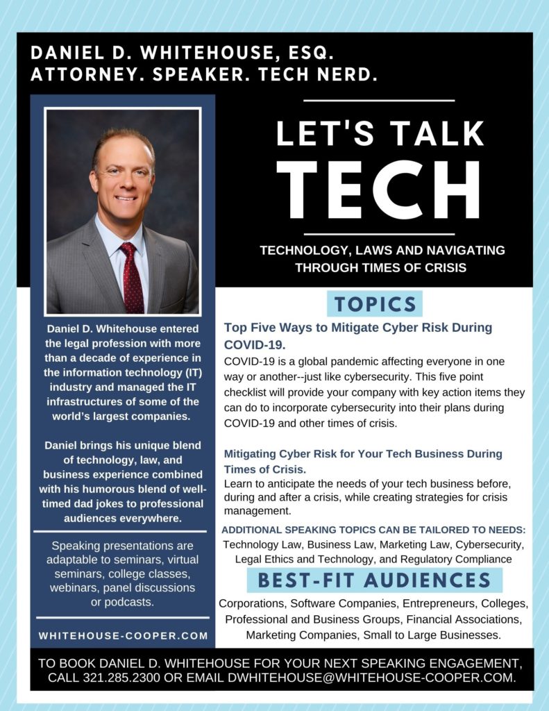 Contact Daniel Whitehouse for Speaking Engagements